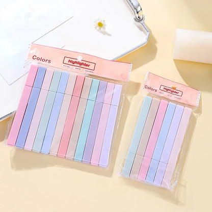 Pastel Dual-Tip Highlighters - 6 PCS