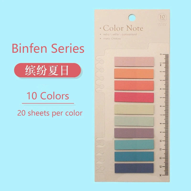 6-Color Sticky Notes & Bookmark Set